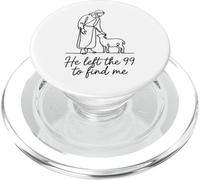 He Left The 99 to Find Me Christian Bible Verse Design PopSockets PopGrip for MagSafe