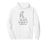 He Left The 99 to Find Me Christian Bible Verse Design Pullover Hoodie