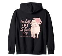 He Left The 99 to Rescue Me - Inspirational Christian Zip Hoodie