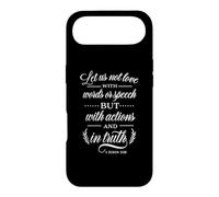 He Let Us Not Love With Words Bible Verse Quote Christian Case for iPhone Air