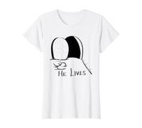 He Lives Empty Tomb Faith Christian Value Graphic T-Shirt, Women, White, M