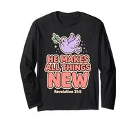 He Makes All Things New Revelation 21 5 Bible Scripture Long Sleeve T-Shirt