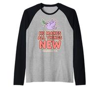 He Makes All Things New Revelation 21 5 Bible Scripture Raglan Baseball Tee
