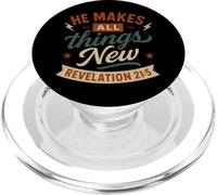 He Makes All Things New Revelation 21 5 - Vintage Christian PopSockets PopGrip for MagSafe