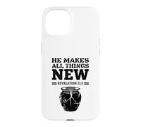 He Makes All Things New Revelation 215 Christian Jesus Faith Case for iPhone 15