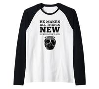 He Makes All Things New Revelation 215 Christian Jesus Faith Raglan Baseball Tee