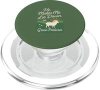He Makes Me Lie Down in Green Pastures PopSockets PopGrip for MagSafe
