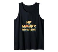 He Moves Mountains Christian Faith Jesus Worship Tank Top