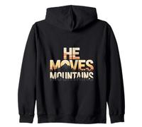 He Moves Mountains Christian Faith Worship Praise Zip Hoodie