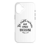 He Must Increase, But I Must Decrease Christian Faith Quote Case for iPhone 16