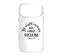 He Must Increase, But I Must Decrease Christian Faith Quote Case for iPhone 17 Pro Max