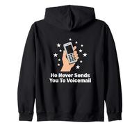 He Never Sends You To Voicemail Jesus Christian Believer Zip Hoodie