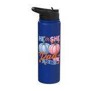 He Or She Dad to Be - Gender Reveal Expecting Daddy Stainless Steel Insulated Water Bottle