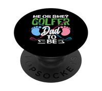 He Or She Golfer Dad To Be Gender Reveal Party Golf Club PopSockets Adhesive PopGrip