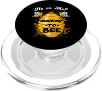 He Or She Mommy To Bee Gender Announcement Baby Shower Party PopSockets PopGrip for MagSafe