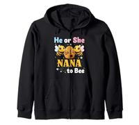He or She Nana to Bee - Gender Reveal What Will It Bee Zip Hoodie
