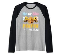 He or She Pawpaw to Bee - Gender Reveal What Will It Bee Raglan Baseball Tee