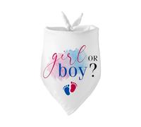 He or She What Will It Be? Gender Reveal Baby Announcement Baby Announcement Dog Bandana Triangle Pet Scarf Scarves Photo Prop Accessories for Dog Lovers Owner Gift