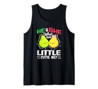 He Or She What Will Our Little Cutie Be Gender Reveal Pears Tank Top