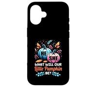 He or She What Will Our Little Pumpkin Be Autumn Baby Shower Case for iPhone 16