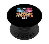 He or She What Will Our Little Pumpkin Be Autumn Baby Shower PopSockets Adhesive PopGrip