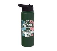 He Or She What Will Our Little Pumpkin Be Stainless Steel Insulated Water Bottle