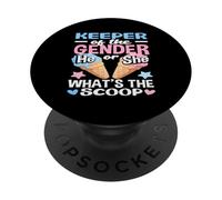 He Or She Whats The Scoop Gender Reveal Ice Cream Summer PopSockets Adhesive PopGrip