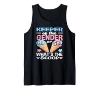 He Or She Whats The Scoop Gender Reveal Ice Cream Summer Tank Top