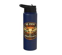 He Owns The Cattle On A Thousand Hills Psalm 50:10 Western Stainless Steel Insulated Water Bottle