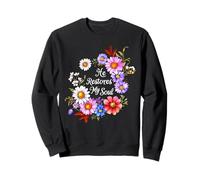 He Restores My Soul Bible Verse Christian Floral Women Sweatshirt