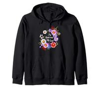 He Restores My Soul Bible Verse Christian Floral Women Zip Hoodie