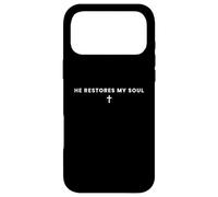 He Restores my Soul Christian Cross Psalm 23 Bible Men Women Case for iPhone 17 Pro Max
