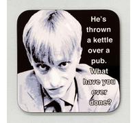He’s Thrown A Kettle Over A Pub - Gareth Keenan from The Office - Drinks Coaster - Hardboard - 9cm x 9cm - Gloss Finish
