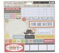He Said, She Said 12 x 12-inch Teresa Collins Designs He Said Chipboard Elements