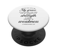 He Said Unto Me My Grace Is Sufficient 2 Corinthians 12:9 PopSockets Adhesive PopGrip