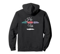 He Sees Loves Hears Us Psalm 116:1-2 Color Splashes Pullover Hoodie