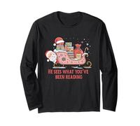 He sees What You've Been Reading Bookish Funny Christmas Long Sleeve T-Shirt