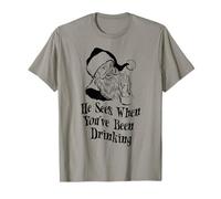 He Sees When You've Been Drinking, Funny Santa, Christmas T-Shirt
