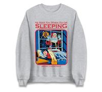 He Sees You When You’re Sleeping Funny Santa Christmas Jumper, Retro Comic Style Holiday Unisex Sweatshirt