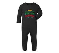 He sees You When You're Drinking [BCX] Baby Romper Jumpsuit with feet, 6-12 Months, Black
