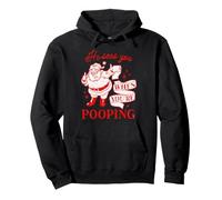 He Sees You When You're Pooping Funny Christmas Humor Gag Pullover Hoodie