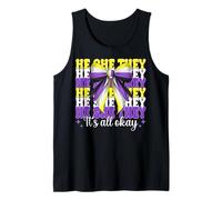 He She They It's All Okay Nonbinary Flag Pride LGBTQ Girl Tank Top
