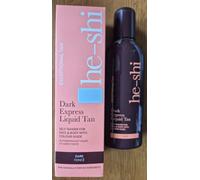 He Shi Dark Express Liquid Tan - Self Tanner For Body & Face - Dark