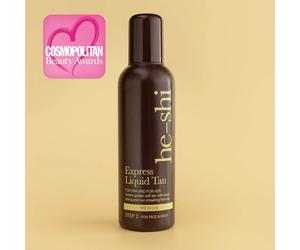 He-Shi Express Liquid Instant Self Tan 150ml - Medium Tan - Quick Dry - Easy to Apply