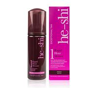He-Shi Rapid 1 Hour Mousse Self Tan - Medium, 150ml | Express 1-hour fast-acting fake tan. Odourless and quick-dry vegan mousse tan for body & face.
