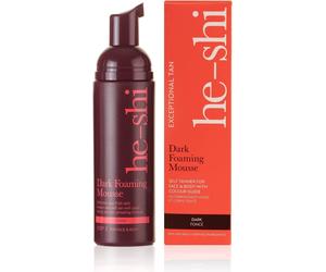 He-Shi Self Tan Dark Foaming Mousse - Fast Absorbing, Lightweight Fake Tanner f