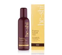 He-Shi Self Tan Express Instant Fake Tan Liquid ? Bronze Natural Quick Dry Formula with Tropical Smell - Vegan & Cruelty Free - Medium Bronzing Glow