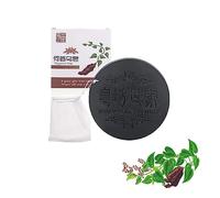 He Shou Wu Hair Soap-Thick Black Thick Hair Solid Shampoo Bar, Natural Mild and Safe Handmade He Shou Wu Soap, Deep Cleansing Hairand Scalp with Bubble Mesh Cover (1 PCs)