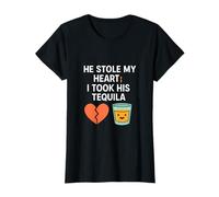 He Stole My Heart I Took His Tequila Bachelorette Novelty T-Shirt
