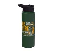 He Walks Through The Fire with Me Psalm 23 4 Firefighter Stainless Steel Insulated Water Bottle